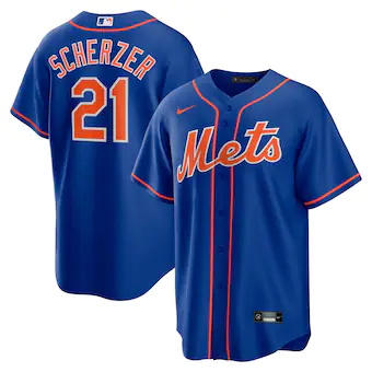 mens nike max scherzer royal new york mets alternate replic